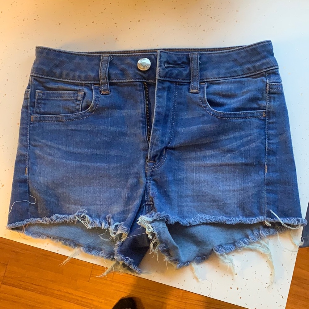 American Eagle Bright Blue Jean Shorts